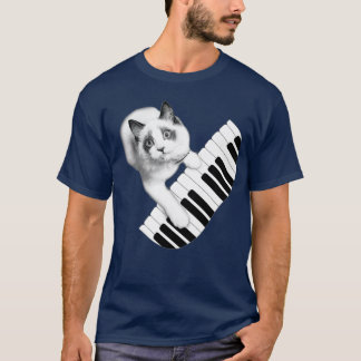 Camiseta Piano de Brincação de Gato