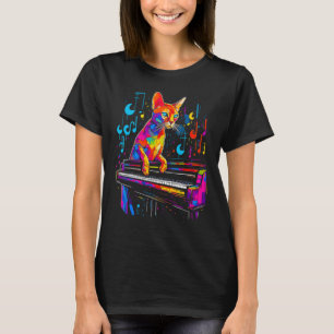 Camiseta Piano de Gato Abyssinian