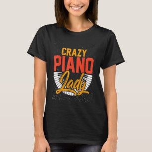 Camiseta Piano de Lady Girl Louco Pianista