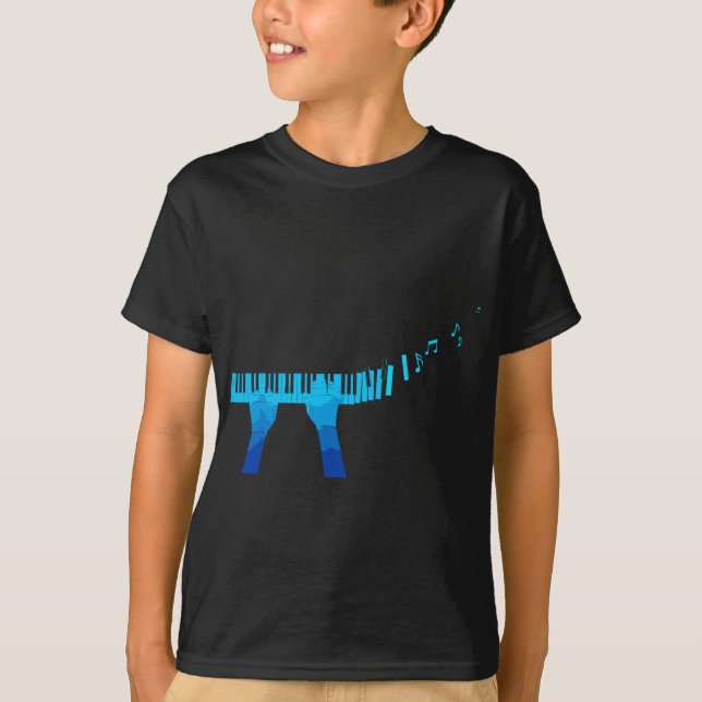 Camiseta Piano de Música Clássica Pianista de Teclados Pian (Frente)