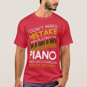 Camiseta Piano de Música da Orquestra Pianista Engraçado
