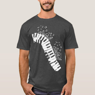 Camiseta Piano de Notas de Música