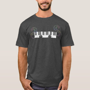Camiseta Piano de Pianista de Música Clássica de Teclados