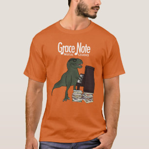Camiseta Piano de T-Rex da nota de benevolência