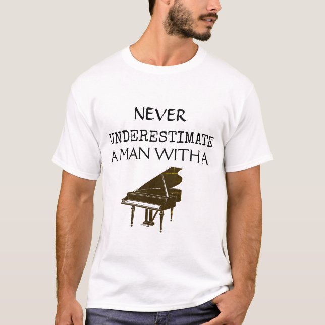 Camiseta Piano de Teclado - Instrumento Musical Pianista (Frente)