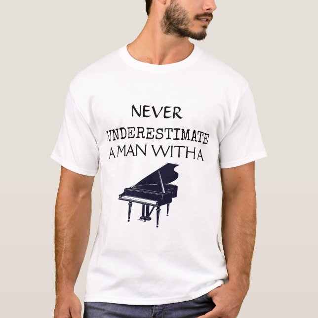 Camiseta Piano de Teclado - Instrumento Musical Pianista (Frente)