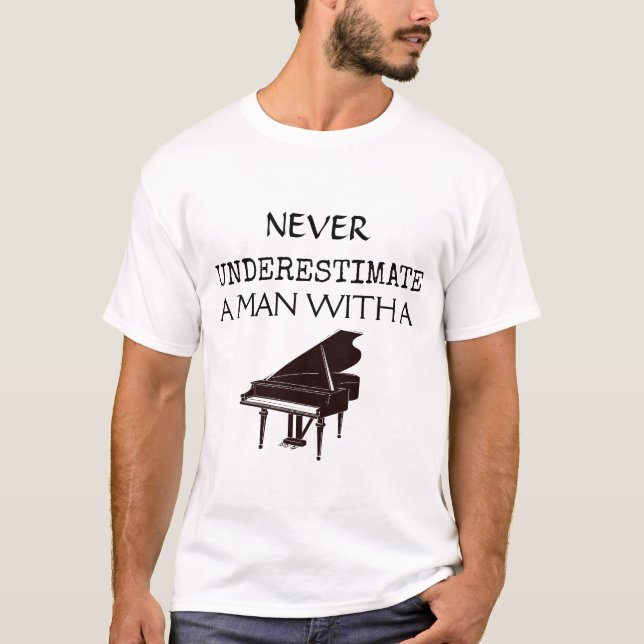 Camiseta Piano de Teclado - Músico Pianista Instrumento Mus (Frente)