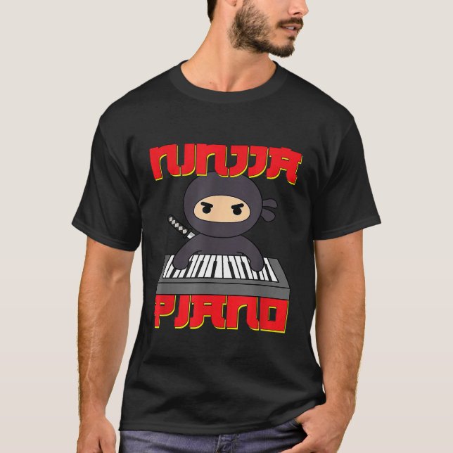 Camiseta Piano De Teclado Para Iniciantes Ninja Blender Pia (Frente)