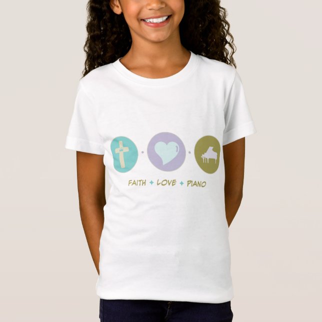 Camiseta Piano do amor da fé (Frente)