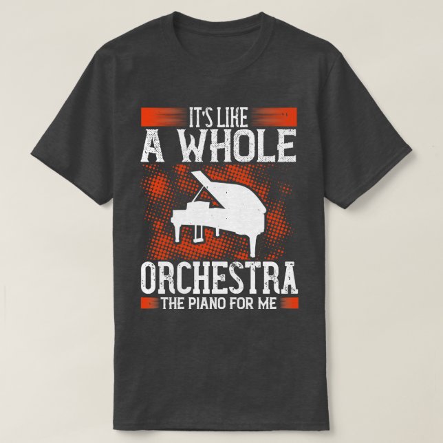 Camiseta Piano É Como Uma Orquestra Inteira (Frente do Design)