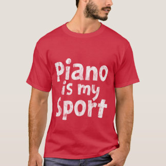 Camiseta Piano É Meu Esporte retrô