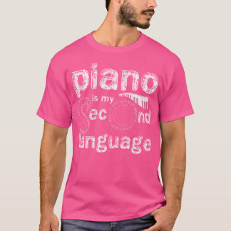 Camiseta Piano É Meu Segundo Idioma Piano