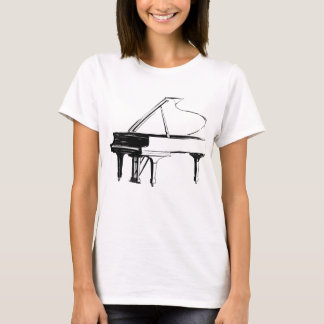 Camiseta Piano Esboço