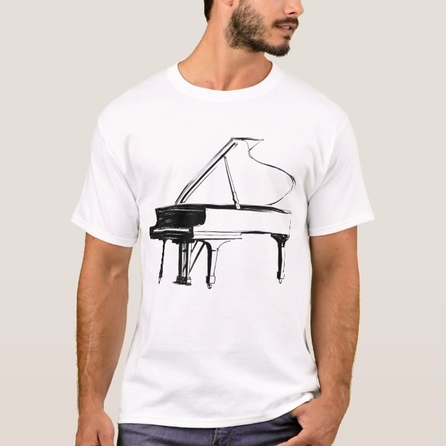 Camiseta Piano Esboço (Frente)