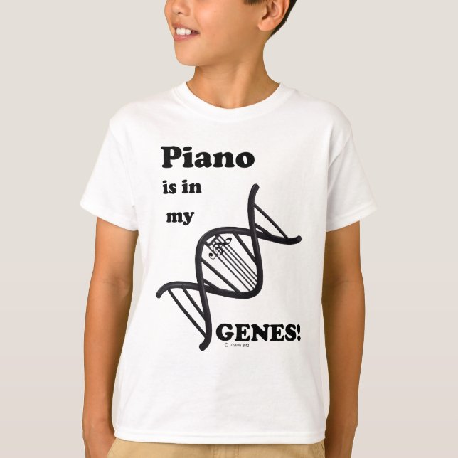 Camiseta Piano Está Em Meus Genes (Frente)