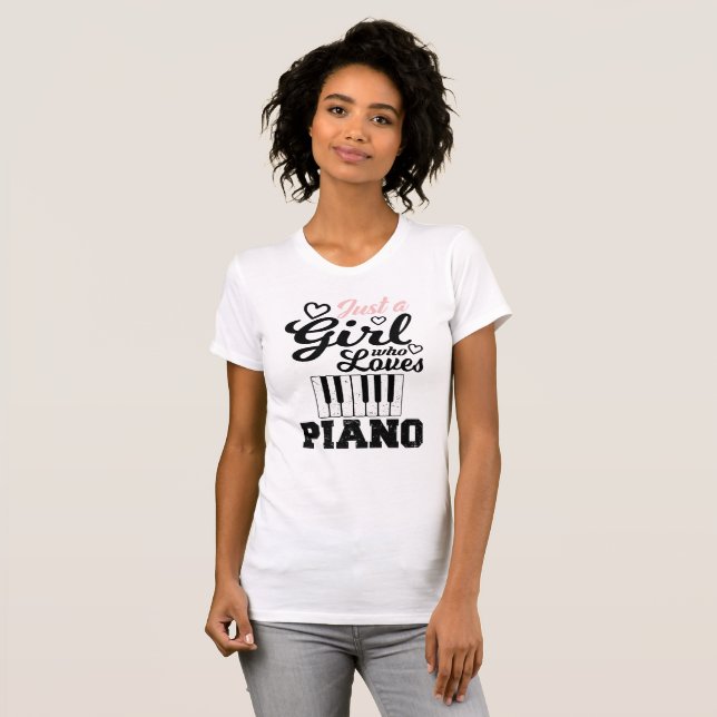 Camiseta Piano Girl (Frente Completa)