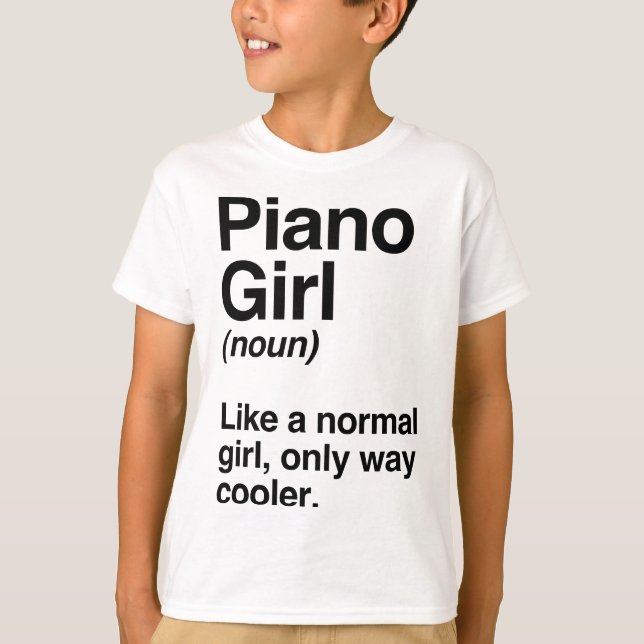 Camiseta Piano Girl Gift, Piano Girl Definition Music (Frente)