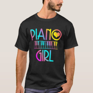Camiseta Piano Girl Musical Pianist Keyboard Cute