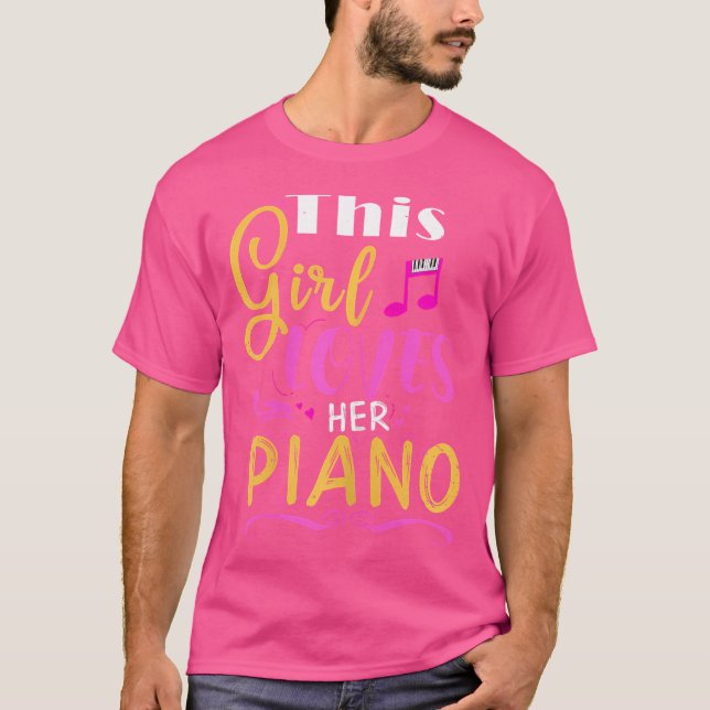 Camiseta Piano Girl Shirt I Pianist Piano Lover Player (Frente)