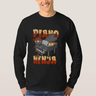 Camiseta Piano Japan Ninja Keyboard Player Música Pianista