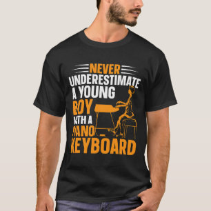 Camiseta Piano Keyboard Pianista Um Jovem Com Piano Ke