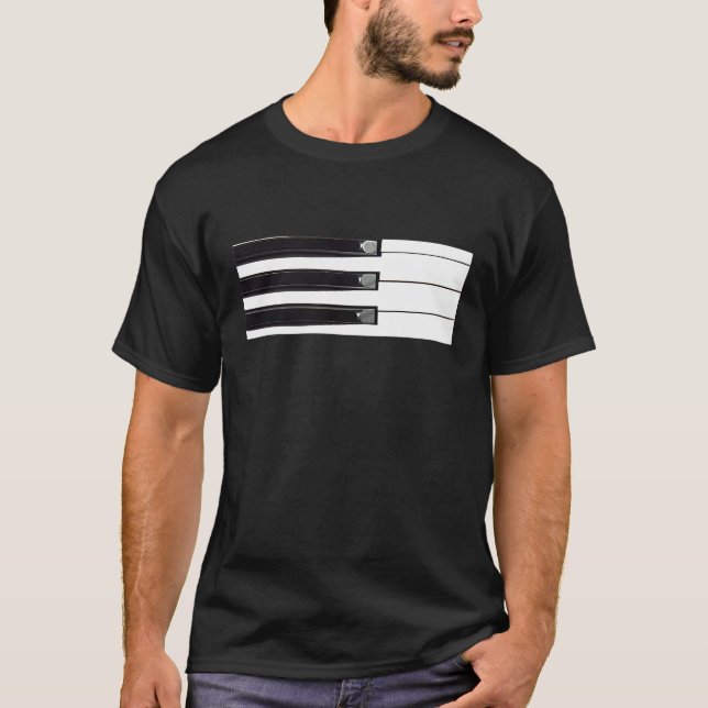 Camiseta Piano Keyboard Pop Rock Jazz Classz (Frente)