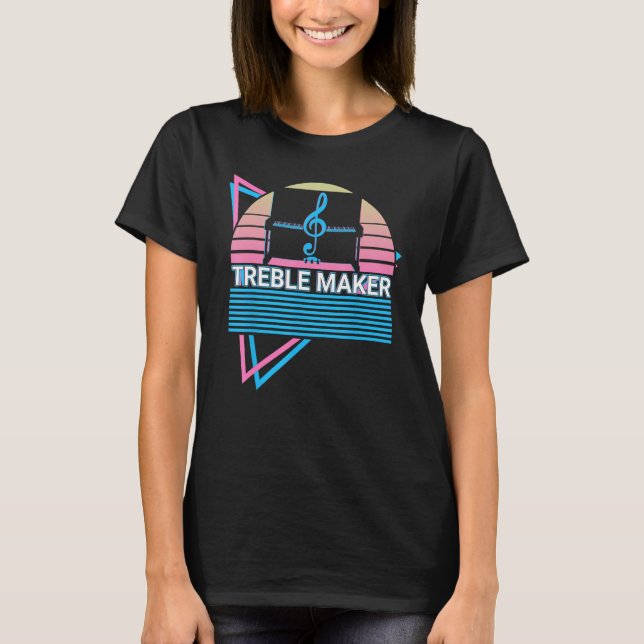 Camiseta Piano Keyboard Retro Treter Maker (Frente)