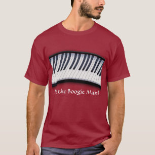 Camiseta PIANO KEYS Boogie Man Diversão Música Lover T-Shir