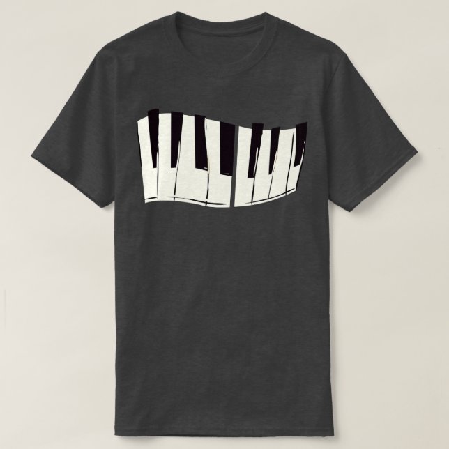 Camiseta Piano Keys Keyboard Pianist Musical (Frente do Design)