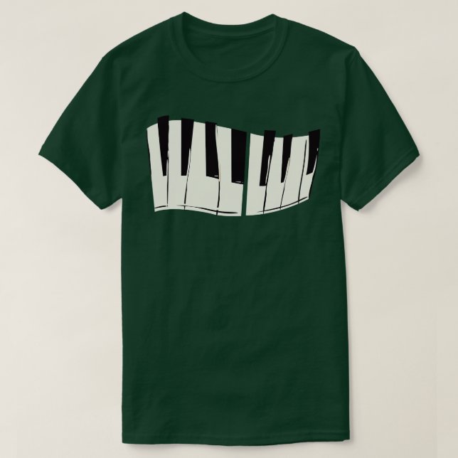 Camiseta Piano Keys Keyboard Pianist Musical (Frente do Design)
