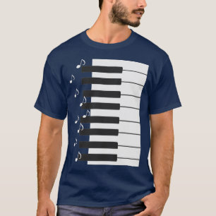 Camiseta Piano keys with music notes piano player musician