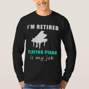 Camiseta "Piano Maestro Aposentado: Cortando as Férias em R