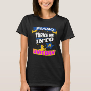 Camiseta Piano me transforma em um presente de pianista do