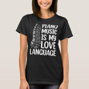Camiseta Piano Music É O Meu Teclado Piano De Linguagem De 