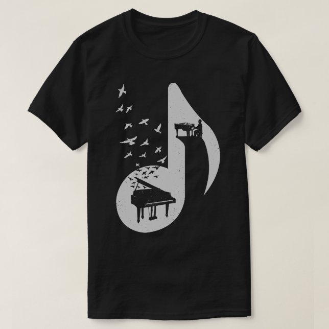 Camiseta Piano Musical (Frente do Design)