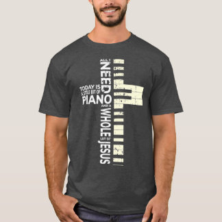 Camiseta Piano Musical de Rock da Banda Cristã
