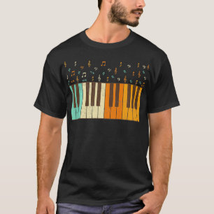 Camiseta Piano Musical Pianista do Pianista do Estilo de Vi