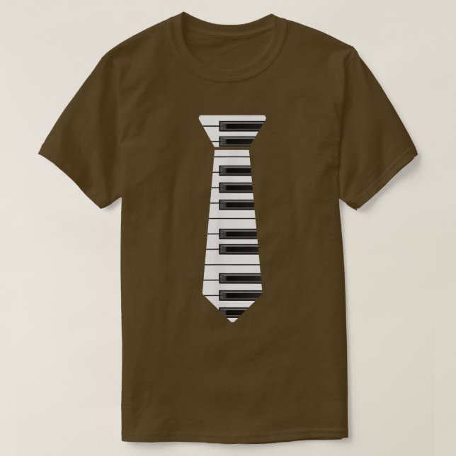 Camiseta Piano Necktie Piano Player Pianista Música Clássic (Frente do Design)