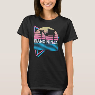 Camiseta Piano Ninja Keyboard Piano Retro