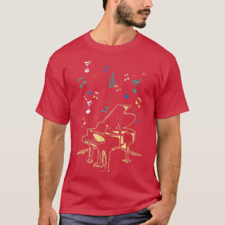 Camiseta Piano Notas Voam Para O Sucesso Jogam Grande Futeb