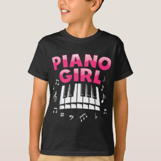 Camiseta Piano Para Raparigas Mus