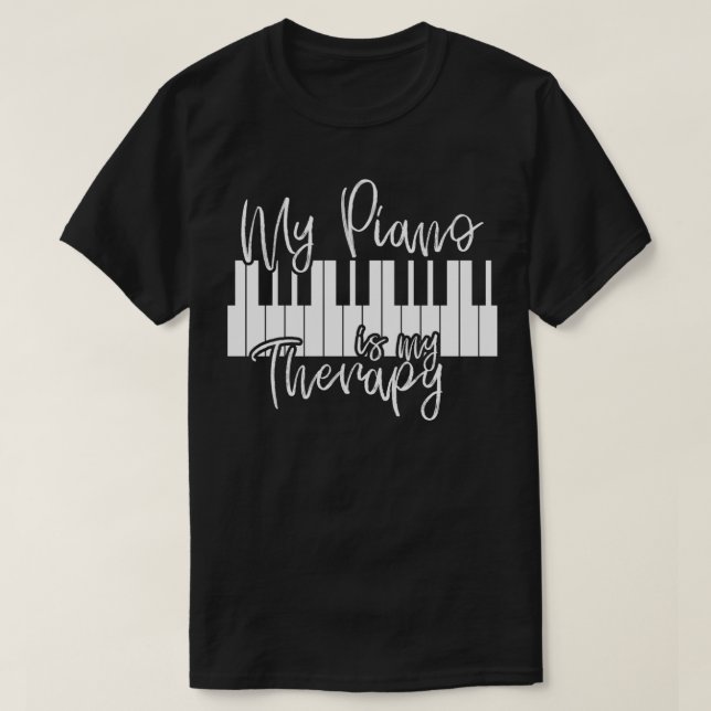Camiseta Piano Pianista Gift Músico Keys (Frente do Design)