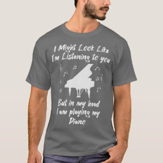 Camiseta Piano Pianista - Presente para Professora de Instr