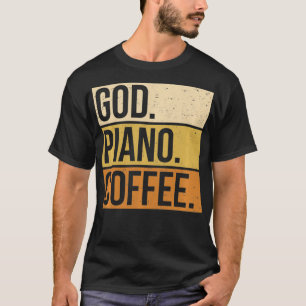 Camiseta Piano Player Christian Musical Church Jesus I Deus