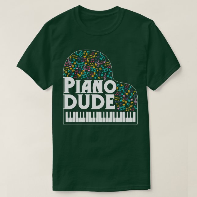 Camiseta Piano Player Men al Music Lover (Frente do Design)