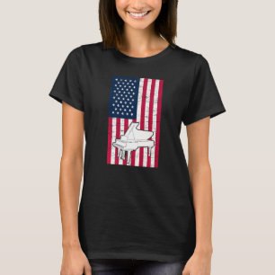 Camiseta Piano Player Piano American Flag Pianista Patrióti