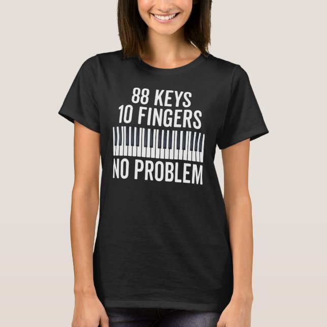 Camiseta Piano Player Professora 88 Keys Pianista (Frente)
