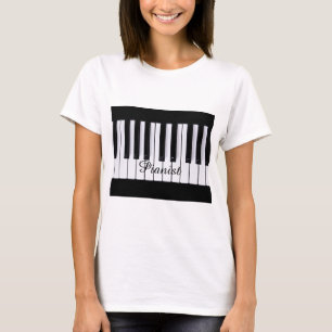 Camiseta Piano preto e branco das chaves