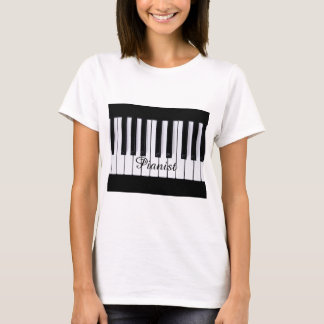 Camiseta Piano preto e branco das chaves