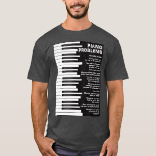 Camiseta Piano Problema Engraçados No Teclado